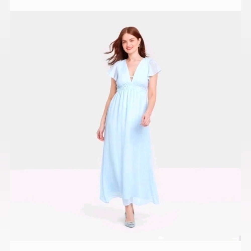 A New Day Women's Dolman Short Sleeve Maxi A-Line Dress